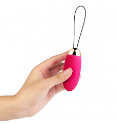 Сливово-розовое виброяйцо Elva с пультом ДУ