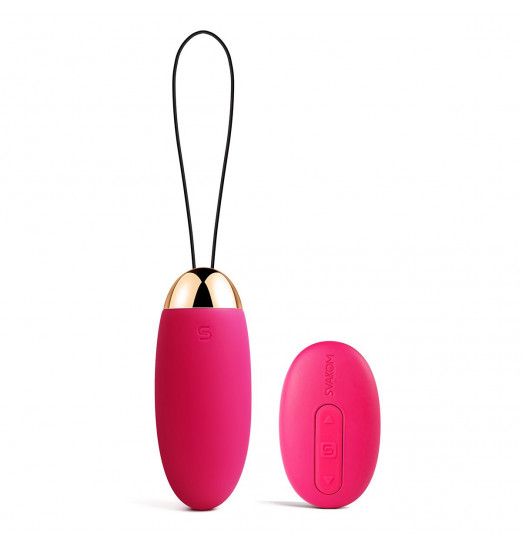 Сливово-розовое виброяйцо Elva с пультом ДУ