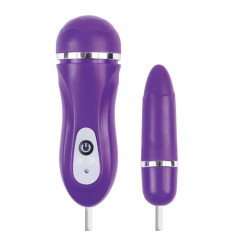 Фиолетовое виброяйцо с выносным пультом управления