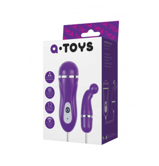 Фиолетовый вибростимулятор с загнутым кончиком