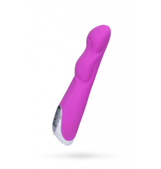 Ярко-розовый вибратор Dolce Leo - 16,5 см.