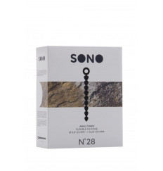 Чёрная анальная цепочка Anal Chain No.28 - 24,5 см.