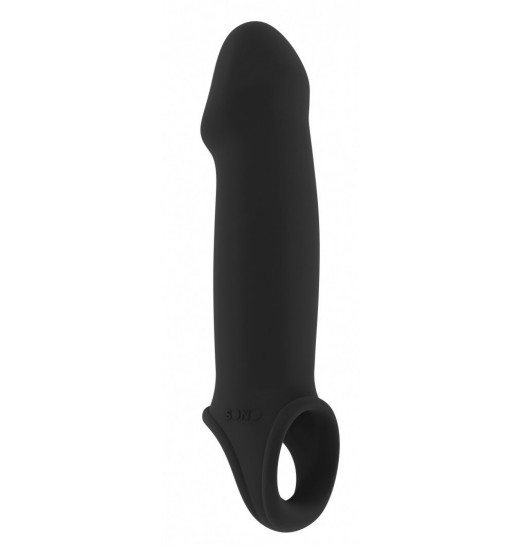 Чёрная насадка с подхватом Stretchy Penis Extension No.33 Чёрная насадка с подхватом Stretchy Penis Extension No.33