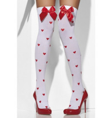 Чулки с сердечками и бантами Romantique