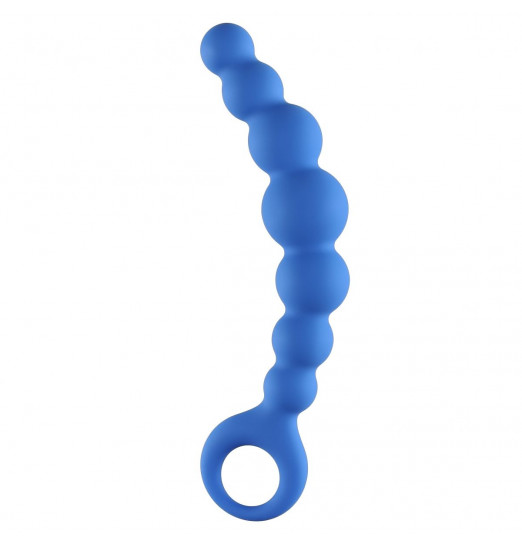 Синяя упругая анальная цепочка Flexible Wand - 18 см. Синяя упругая анальная цепочка Flexible Wand - 18 см.