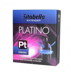 Стимулирующая насадка с усиками и шипиками Platino  Ураган