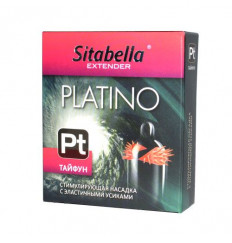 Стимулирующая насадка с шипиками по бокам Platino  Тайфун