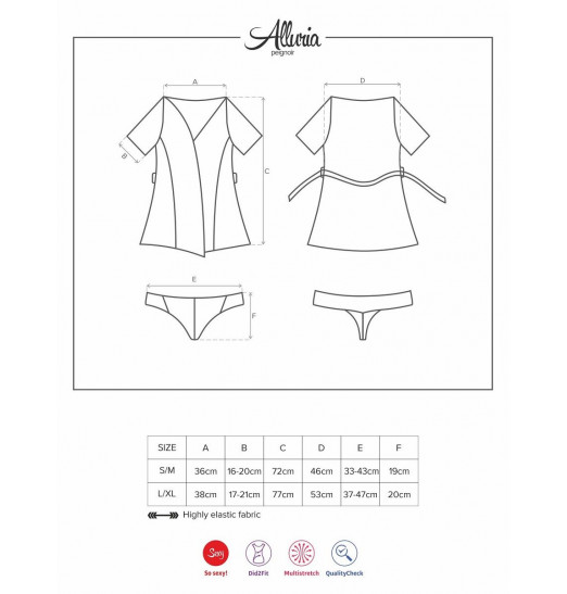 Полупрозрачный коротенький пеньюар с пояском и кружевными рукавчиками