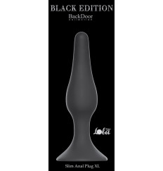 Чёрная анальная пробка Slim Anal Plug XL - 15,5 см.