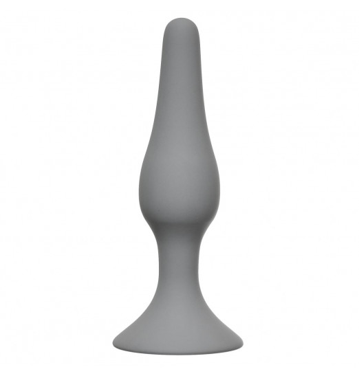 Серая анальная пробка Slim Anal Plug XL - 15,5 см.