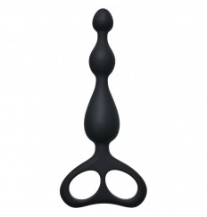 Чёрная анальная цепочка Ultimate Beads - 17 см.