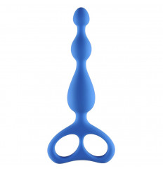 Синяя анальная цепочка Ultimate Beads - 17 см.