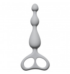 Серая анальная цепочка Ultimate Beads - 17 см.