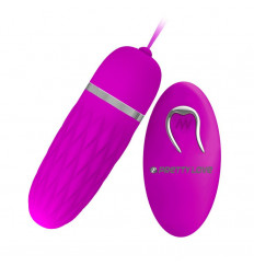 Лиловое виброяичко Dawn с дистанционным управлением - 9,2 см.