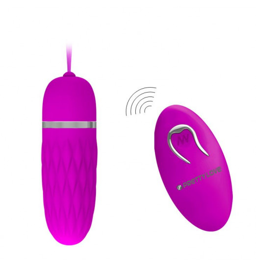 Лиловое виброяичко Dawn с дистанционным управлением - 9,2 см.