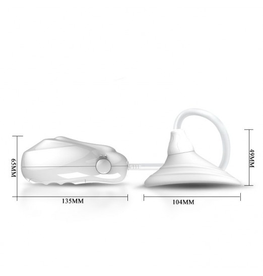 Белая помпа для клитора с вибрацией Passionate Lover