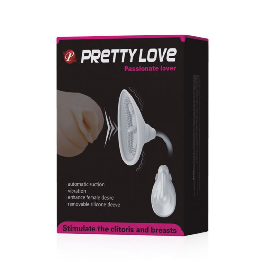 Белая помпа для клитора с вибрацией Passionate Lover