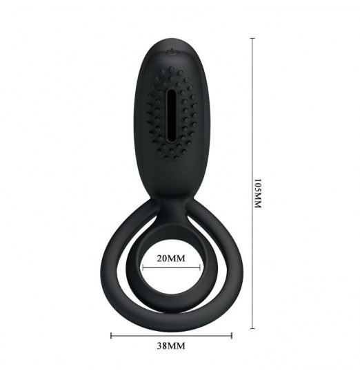 Эрекционное кольцо с клиторальной щеточкой Esther