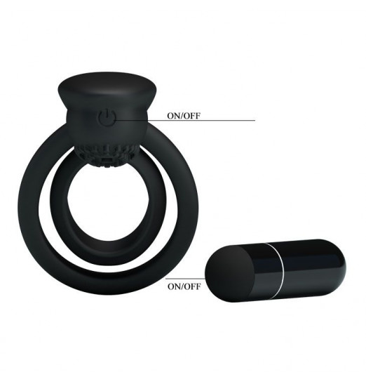 Эрекционное кольцо с клиторальной щеточкой Esther