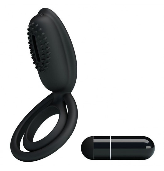 Эрекционное кольцо с клиторальной щеточкой Esther