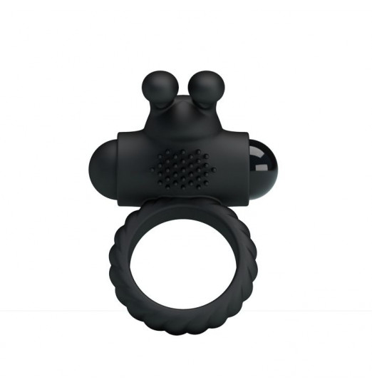 Эрекционное кольцо с клиторальным виброзайцем Eudora