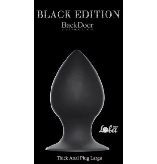 Чёрная анальная пробка Thick Anal Plug Large - 11,5 см. Чёрная анальная пробка Thick Anal Plug Large - 11,5 см.