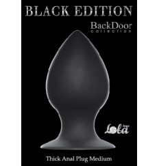 Чёрная анальная пробка Thick Anal Plug Medium - 9,5 см.