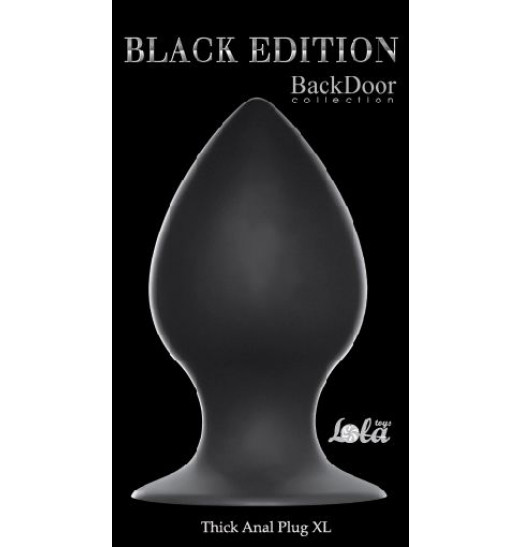 Чёрная анальная пробка Thick Anal Plug XL - 13 см. Чёрная анальная пробка Thick Anal Plug XL - 13 см.
