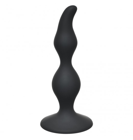 Чёрная анальная пробка Curved Anal Plug Black - 12,5 см.