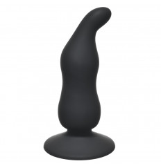 Чёрная анальная пробка Waved Anal Plug Black - 11 см.