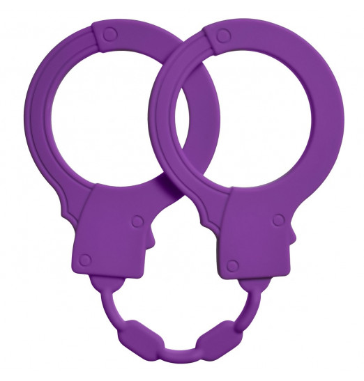 Фиолетовые силиконовые наручники Stretchy Cuffs Purple