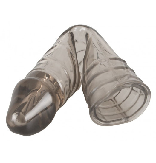 Дымчатая насадка на пенис - 16,5 см.