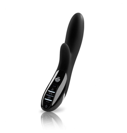 Чёрный вибромассажер c электростимуляцией Daring Danny Black Edition - 27 см.