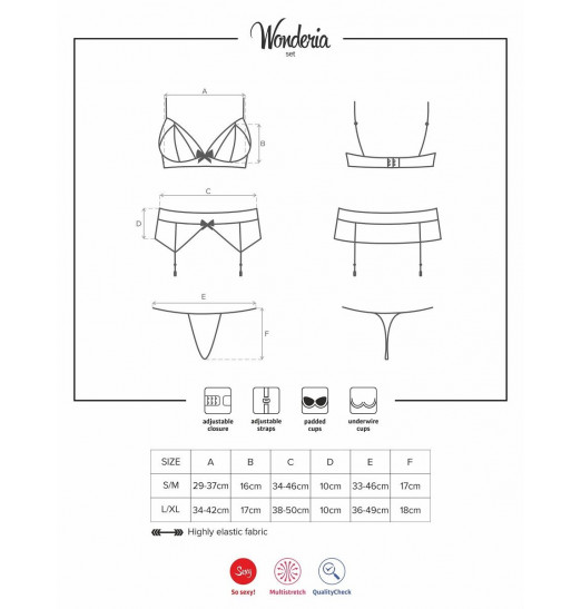 Сексуальный комплект Wonderia с бантиками