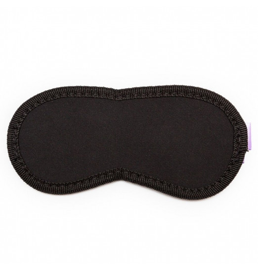 Чёрная маска на глаза Purple Black с фиолетовыми завязками