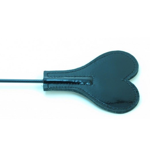 Лаковый стек с розовой меховой ручкой - 64 см.