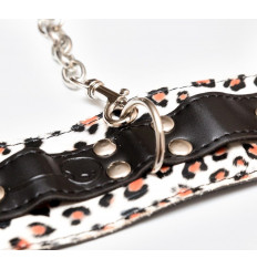 Наручники леопардовой расцветки с карабинами