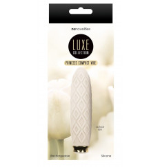 Молочный фактурный мини-вибратор Luxe Compact Vibe Princess - 10,8 см.