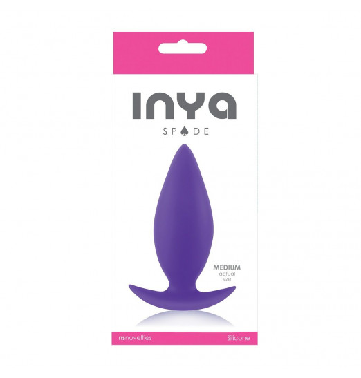 Фиолетовая анальная пробка для ношения INYA Spades Medium - 10,2 см.