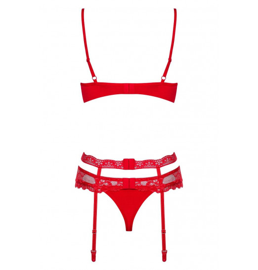 Чувственный ажурный комплект Heartina из 3 предметов