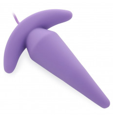 Фиолетовый анальный вибростимулятор Tower - 8,3 см.