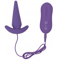 Фиолетовый анальный вибростимулятор Tower - 8,3 см.