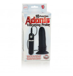 Чёрная анальная пробка 10-Function Adonis Vibrating Probes - 14 см.