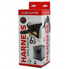 Насадка-фаллоимитатор на кожаных трусиках Harness Ultra Realistic 6,5  - 18,5 см.