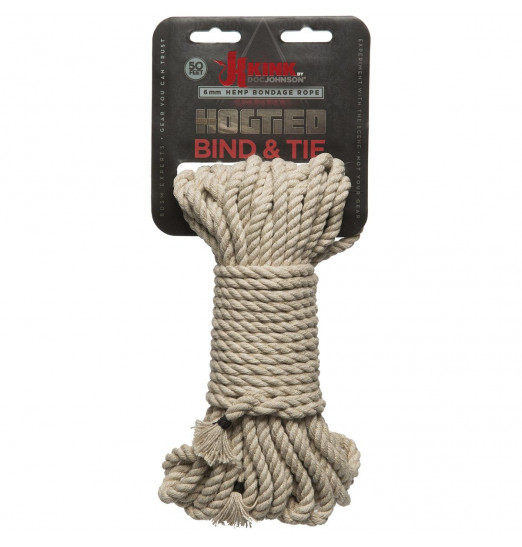 Бондажная пеньковая верёвка Kink Bind Tie Hemp Bondage Rope 50 Ft - 15 м. Бондажная пеньковая верёвка Kink Bind Tie Hemp Bondage Rope 50 Ft - 15 м.