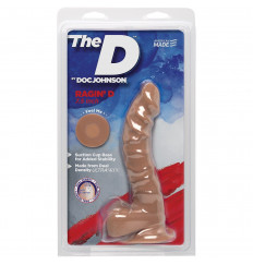 Фаллоимитатор на присоске Ragin D ULTRASKYN 7.5  with Balls Caramel - 19 см.