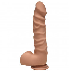 Фаллоимитатор на присоске Ragin D ULTRASKYN 7.5  with Balls Caramel - 19 см.