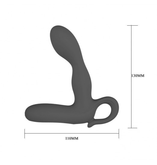 Чёрный вибростимулятор простаты Barrack