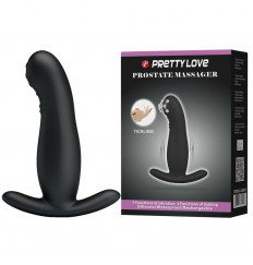 Черный вибростимулятор простаты с имитацией движения пальчика