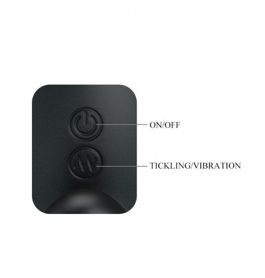 Черный вибростимулятор простаты с имитацией движения пальчика